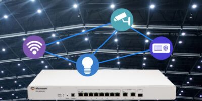 Eight-port PoE switch supports IEEE 802.3bt for smart lighting
