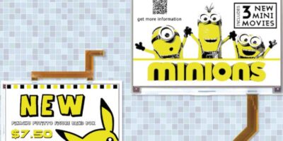 Large e-paper displays add a dash of yellow to signage