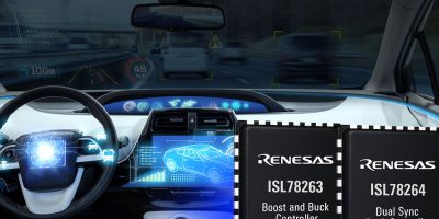 Two dual-output synchronous controllers are for automotive always-on systems