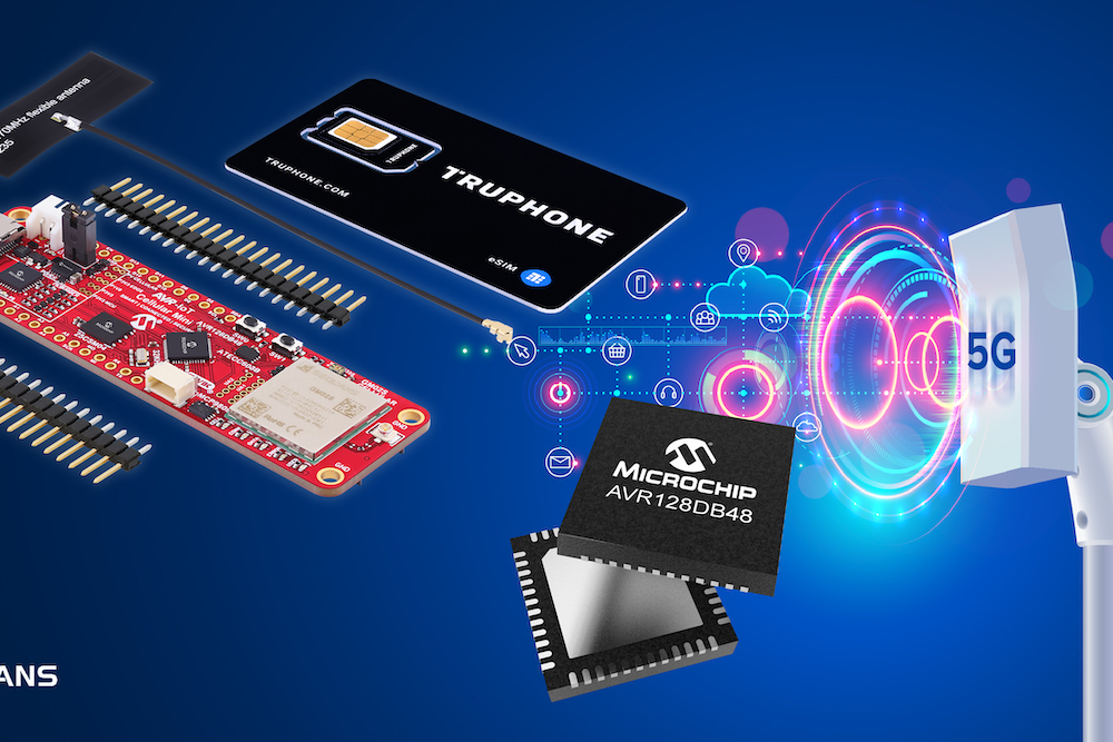 Eight-bit MCU development board connects to 5G LTE-M NB-IoT networks