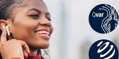 Sensor uses motion and bone conduction to save space and power