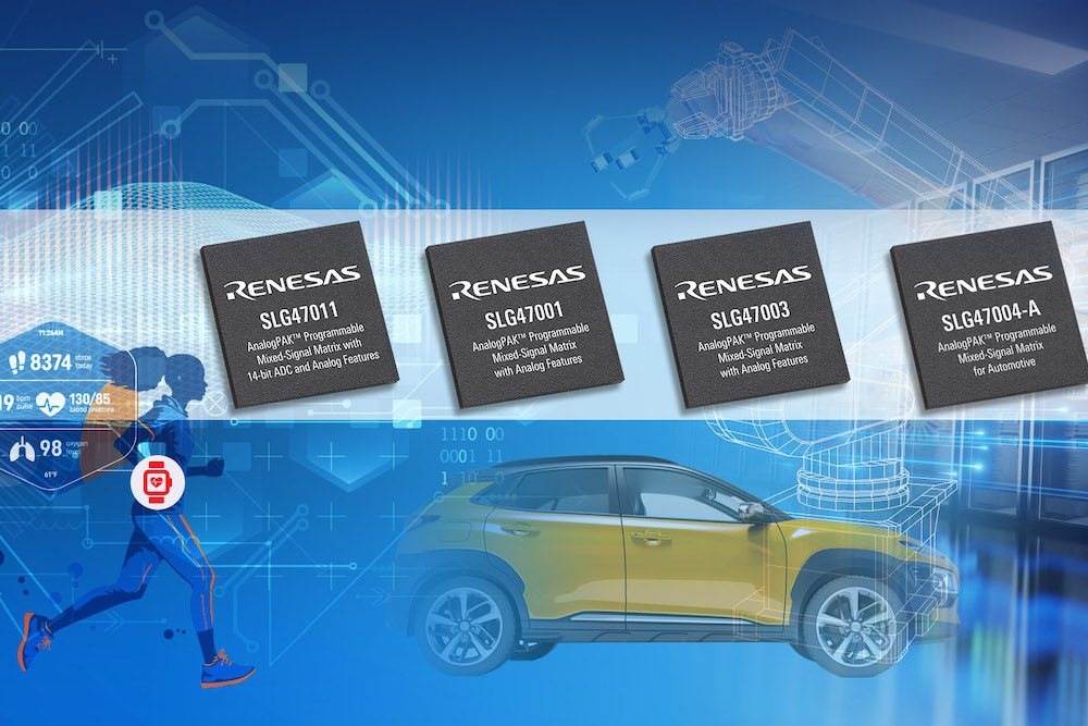 Renesas introduces new AnalogPAK programmable mixed-signal ICs