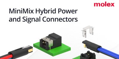 Molex introduces MiniMix hybrid power and signal connectors